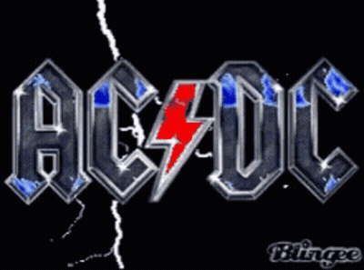 A Picture Of The Ac Dc Logo With Lightning Bolts GIF