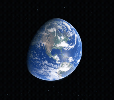 A Picture Of The Earth From Space Shows North America In The Middle GIF