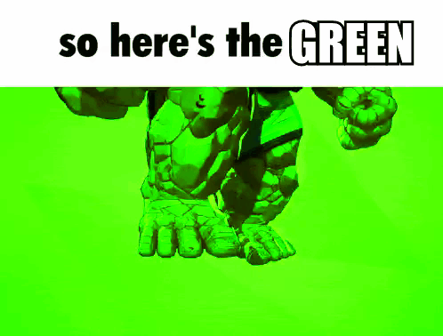 A Picture Of The Hulk With The Words So Here 'S The Green GIF