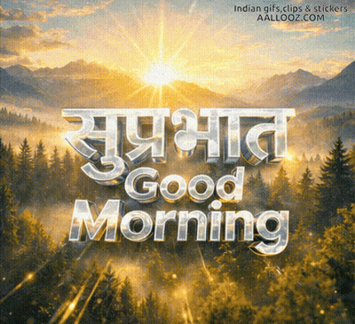 A Picture Of The Sun Shining Through The Trees And The Words Good Morning GIF