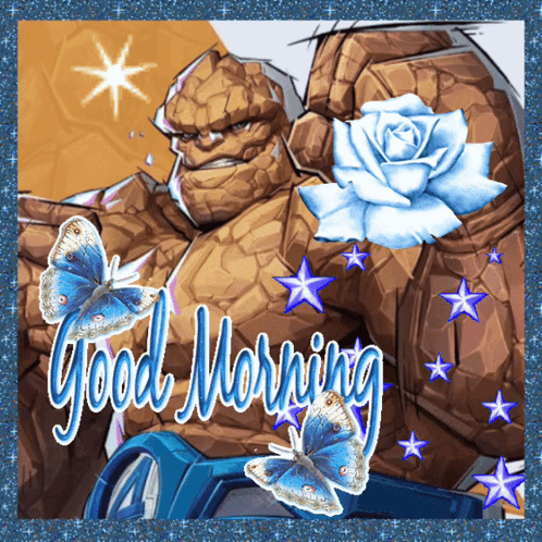 A Picture Of The Thing With The Words Good Morning Written On It GIF
