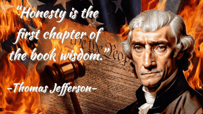 A Picture Of Thomas Jefferson With A Quote From Him GIF