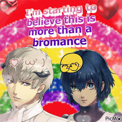 A Picture Of Two Anime Characters With The Words I 'M Starting To Believe This Is More Than A Romance GIF