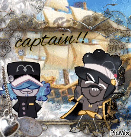 A Picture Of Two Cartoon Characters With The Words Captain Written On The Bottom GIF