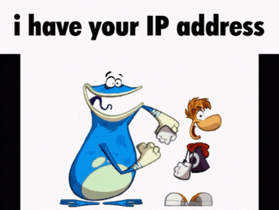 A Picture Of Two Cartoon Characters With The Words I Have Your Ip Address Below Them GIF