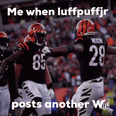 A Picture Of Two Football Players With The Caption Me When Luffpuffjr Posts Another Nfl GIF