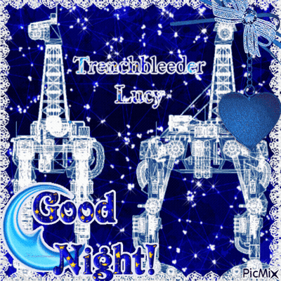 A Picture That Says " Good Night " With A Blue Heart GIF