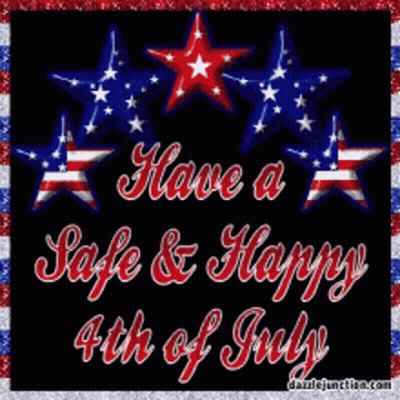 A Picture That Says Have A Safe And Happy 4Th Of July On It GIF