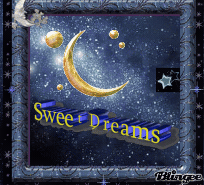 A Picture With A Crescent Moon And The Words Sweet Dreams On It GIF