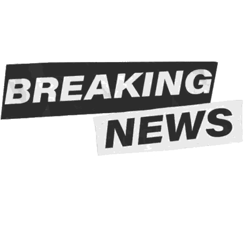 A Piece Of Paper That Says " Breaking News " On It Sticker