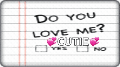 A Piece Of Paper That Says Do You Love Me GIF
