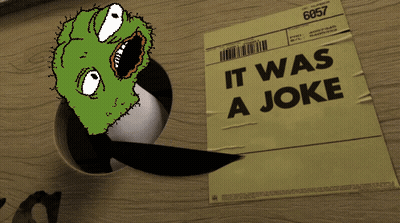 A Piece Of Paper That Says " It Was A Joke " GIF
