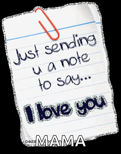 A Piece Of Paper That Says Just Sending U A Note To Say ... I Love You GIF