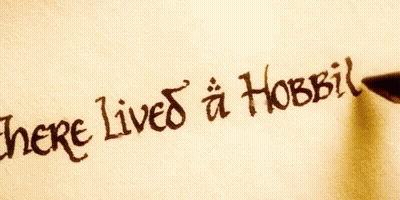 A Piece Of Paper That Says There Lived A Hobbit On It GIF