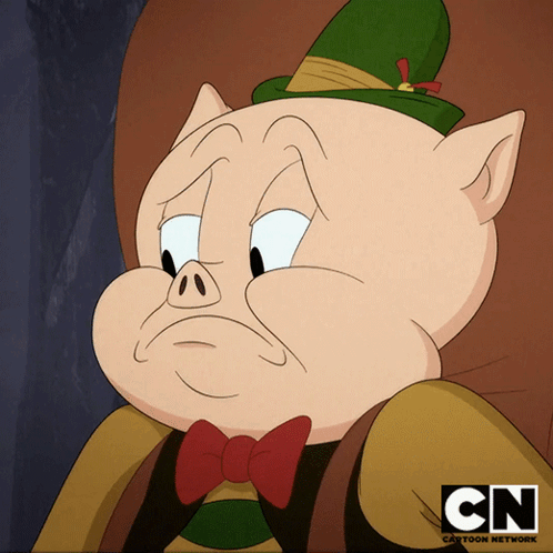 A Pig Wearing A Green Hat And A Bow Tie From Cn GIF