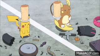 Pikachu And Raichu Pancakes GIF