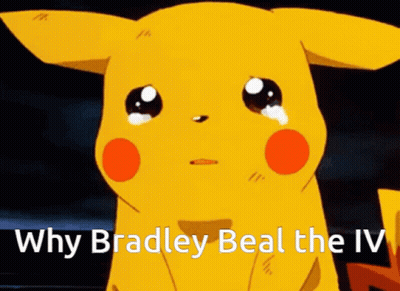 A Pikachu Is Crying With The Words Why Bradley Beal The Iv Below It GIF