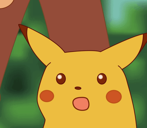 A Pikachu With A Surprised Look On Its Face GIF