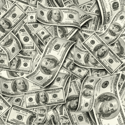 A Pile Of 100 Dollar Bills With A Franklin On The Front GIF