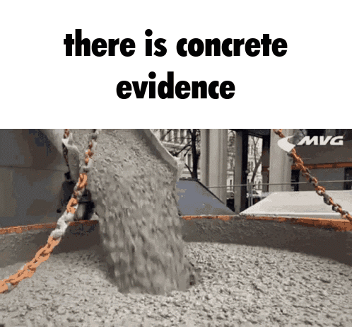A Pile Of Concrete Is Being Poured Into A Mvg Container GIF