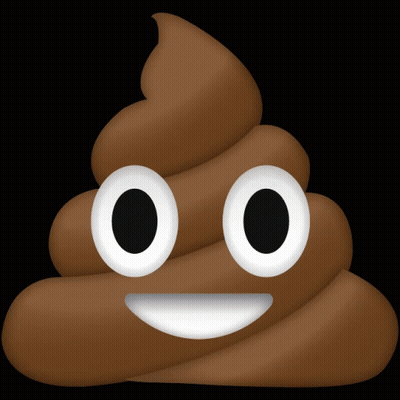 A Pile Of Poop With White Eyes And A Smiling Face GIF