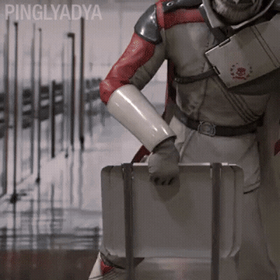 A Pinglyadya Animated Gif Of A Man Holding A Briefcase GIF