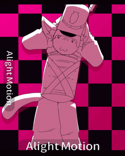 A Pink And Black Checkered Background With The Words Alight Motion On The Bottom Right GIF
