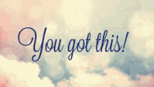 A Pink And Blue Background With The Words You Got This Written On It GIF
