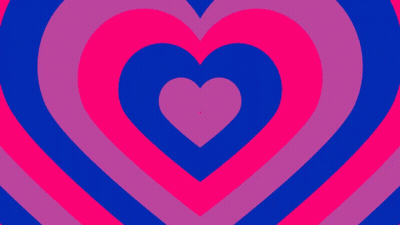 A Pink And Blue Heart With A Smaller Heart In The Center GIF