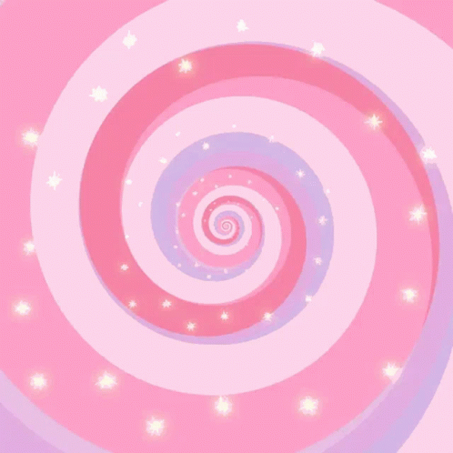 A Pink And Purple Swirl With Sparkles Coming Out Of It GIF