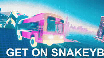 A Pink And Yellow Bus With The Number 200 On It GIF