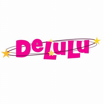 A Pink And Yellow Logo That Says Beauty With Stars GIF