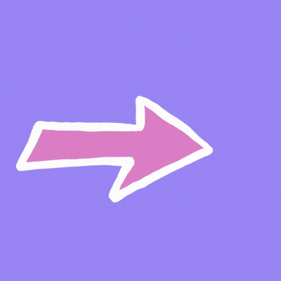 A Pink Arrow With A White Border Is Pointing To The Right On A Purple Background GIF
