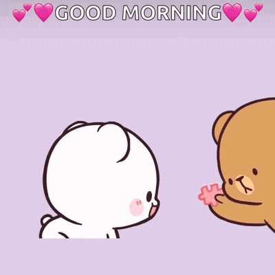 A Pink Background With Puzzle Pieces And The Words Good Morning On Top GIF