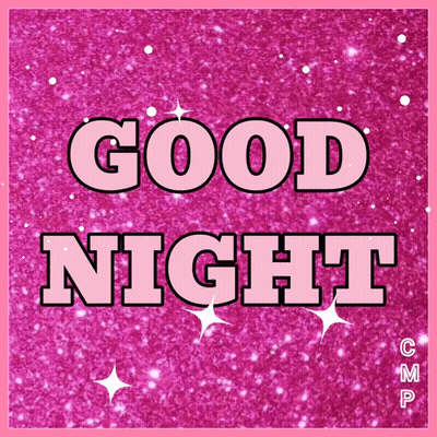 A Pink Background With The Words Good Night In White Letters GIF