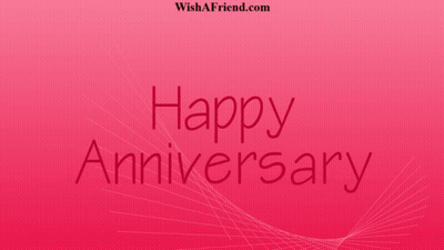 A Pink Background With The Words Happy Anniversary GIF