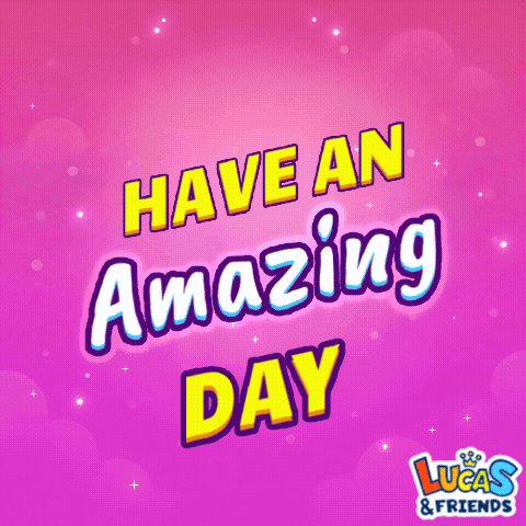 A Pink Background With The Words Have An Amazing Day Written On It GIF