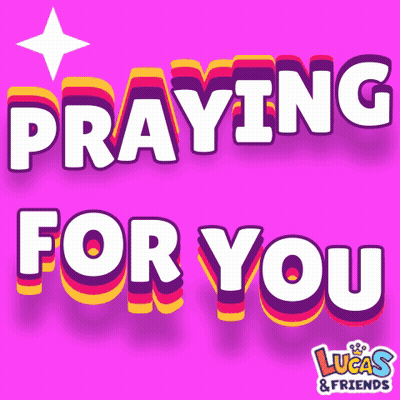 A Pink Background With The Words Praying For You On It GIF