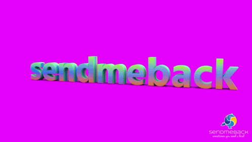 A Pink Background With The Words Sendmeback GIF