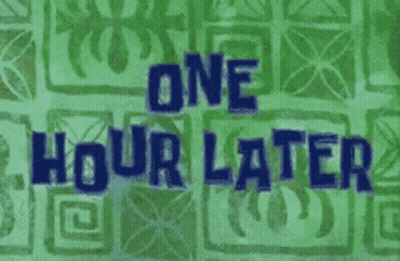 A Pink Background With The Words Two Hours Later Written On It . GIF