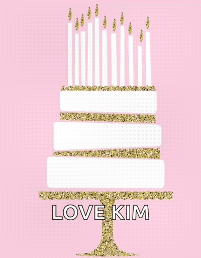 A Pink Birthday Card With A Cake And The Words Happy Birthday To You GIF