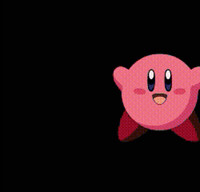 A Pink Cartoon Character With A Surprised Look On Its Face GIF