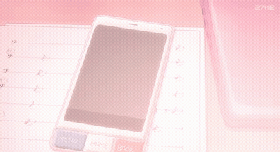 A Pink Cell Phone With A Menu Home And Back Button GIF