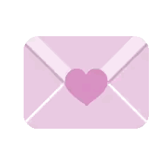 A Pink Envelope With Hearts On It Sticker