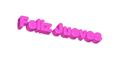 A Pink Feliz Jueves Sign On A White Background Sticker