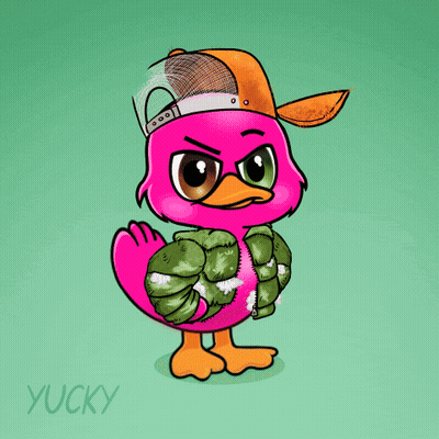 A Pink Flamingo Holding A Baseball Bat With The Words I 'M Warning Written Above It GIF