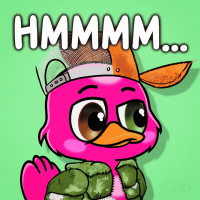 A Pink Flamingo Wearing A Hat And A Green Jacket Says Hmmmm GIF