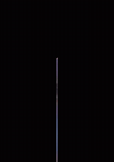 A Pink Flower With A Yellow Center Is Against A Black Background GIF