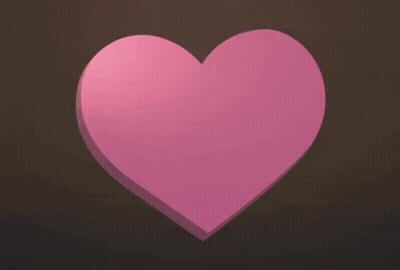 A Pink Heart Is On A Brown Background Next To A White Paw GIF