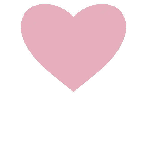 A Pink Heart On A White Background With A Shadow Sticker